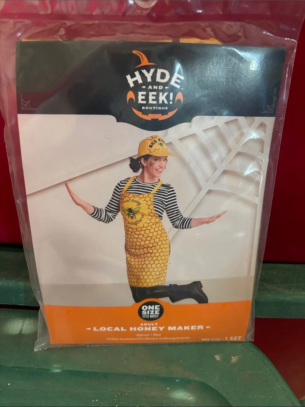 Local Honey Maker Bumble Bee Halloween Costume OS Kids Adult Teen 2 Pc 12+